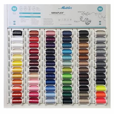 Seraflex Elastic Thread Assortment 72 Colors 360 Small Spools