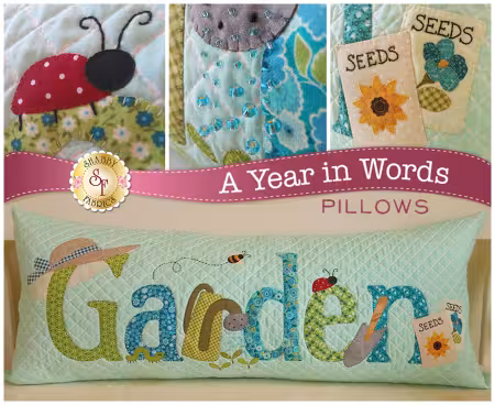 A Year In Words Pillow Garden June