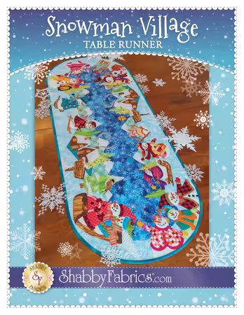 Snowman Village Table Runner