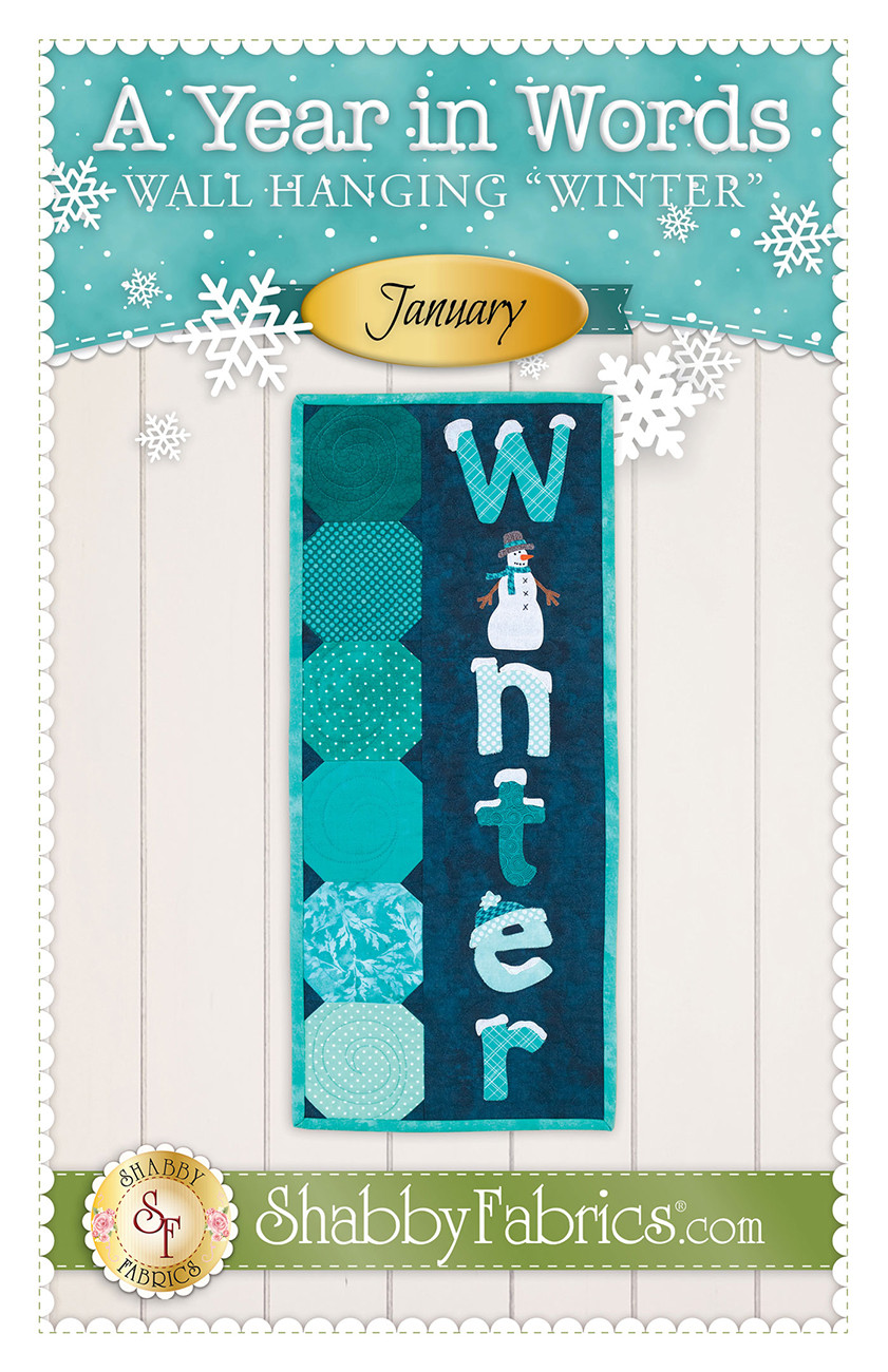 A Year in Words Wall Hanging Winter January