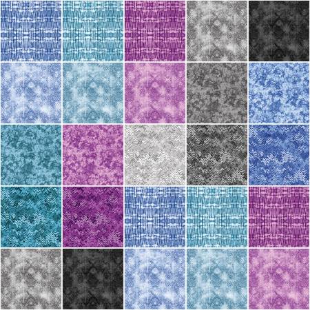 10in Squares Shibori, 42pcs/bundle