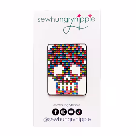 Patchwork Skull Enamel Pin