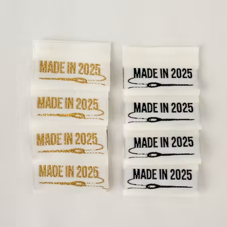 Made in 2025 Woven Labels 8pk
