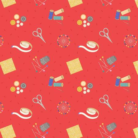Sewing on red