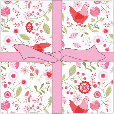 5in Squares Smitten Chicken, 42pcs, 6 bundles/pack