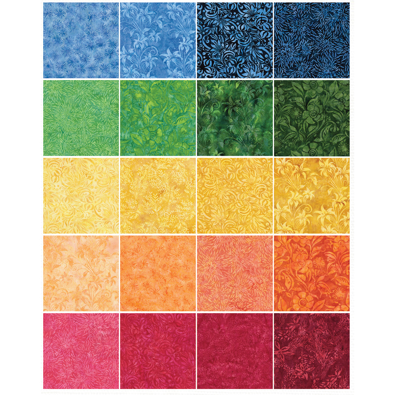 2.5in Strips, Colorburst Batik, 40pcs