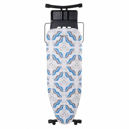 The BLACK Collection Space Maker Premium Ironing Board in Chintamani Blue