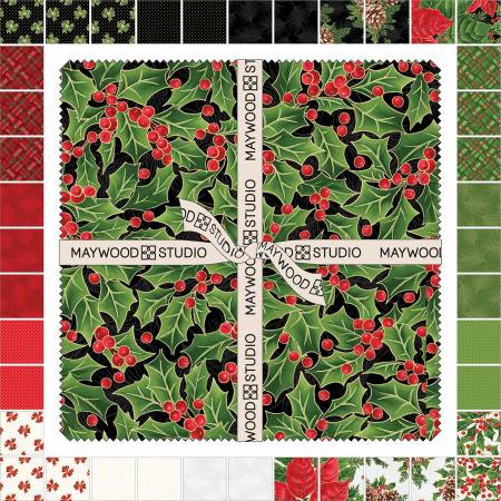 10in Squares Evergreen Bows Metallic 42pcs/bundle