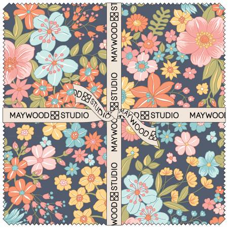 10in Squares Sunlit Blooms, 42pcs/bundle