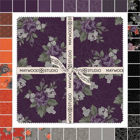 10in Squares Web of Roses 42pcs/bundle