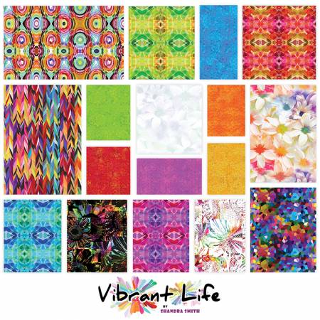 5in Squares Little Miss Vibrant Life, 42pcs, 12 bundles/pack