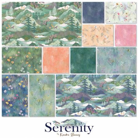 5in Squares, Serenity, 42pcs, 12 bundles/pack