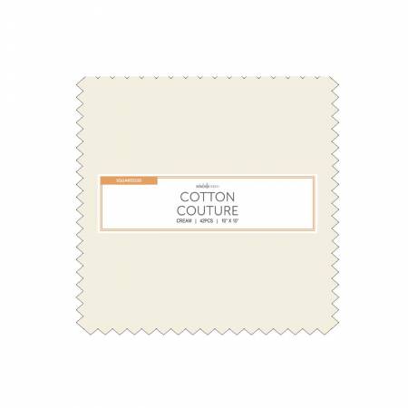 10in Squares, Cotton Couture, Cream, 42pcs/bundle