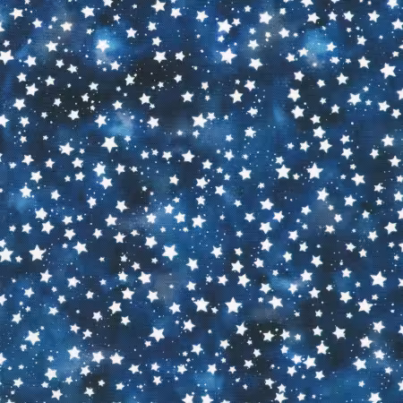 Small White Stars Blue
