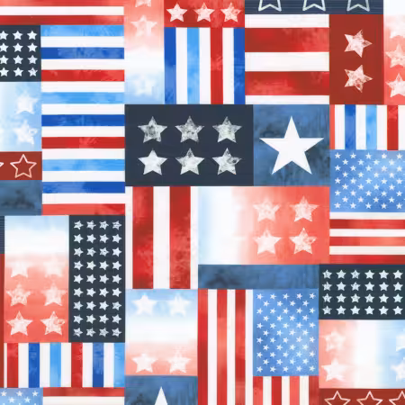 Patchwork Stars And Stripes Blue