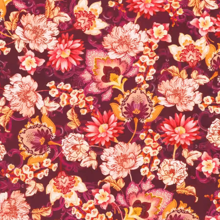 Tossed Floral Wine