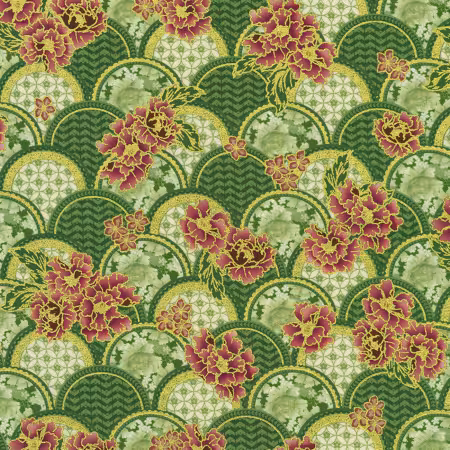 Flowers, Scallop Design Jade