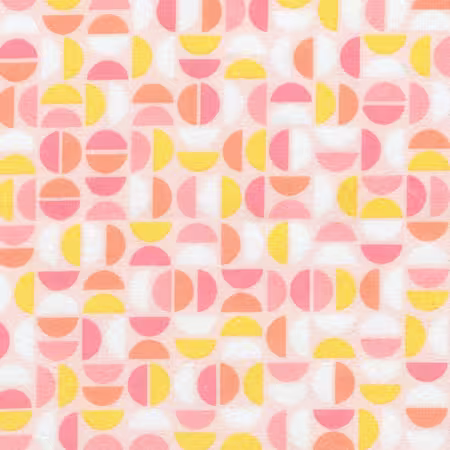 Geometric Peach Flannel