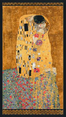 Gold Gustav Klimt Panel w/Metallic