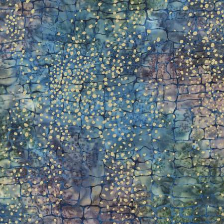 Dusty Blue Batik w/Metallic