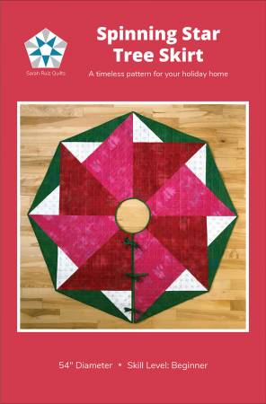 Spinning Star Quilted Tree Skirt Pattern