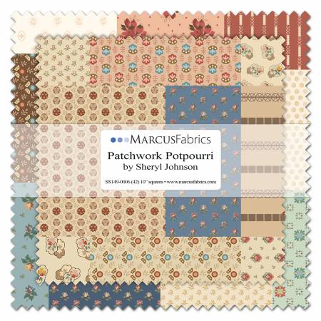 10in Squares, Patchwork Potpourri, 42pcs, 6 bundles/pack