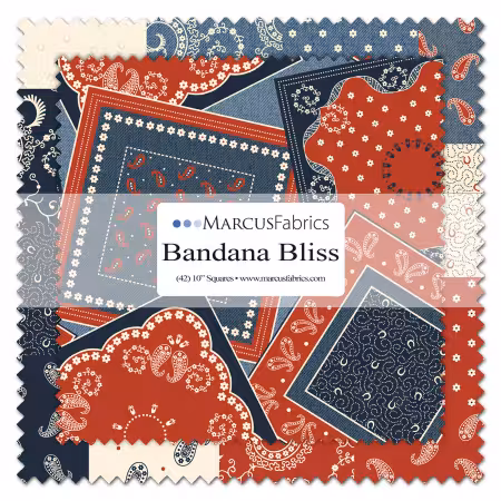 10in Squares, Bandana Bliss, 42pcs, 6 bundles/pack