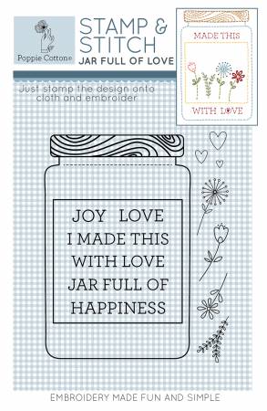 Rubber Stamp & Stitch Jar Full of Love Label