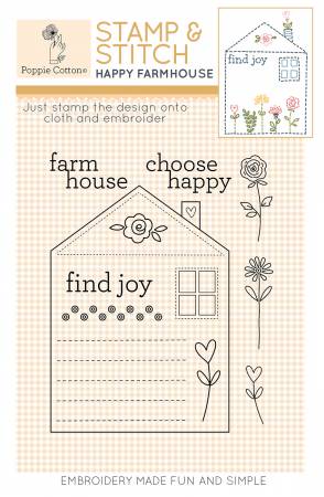 Rubber Stamp & Stitch Happy Farmhouse Label