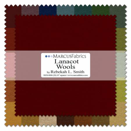 10in Squares Lanacot Wools, 20pcs, 6 bundles/pack