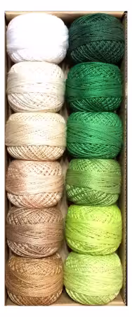 Valdani Solid Pearl Cotton Ball Sz8 Solid Shades Set 3
