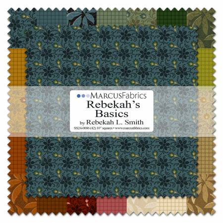 10in Squares, Rebekah's Basics, 42pcs, 6 bundles/pack