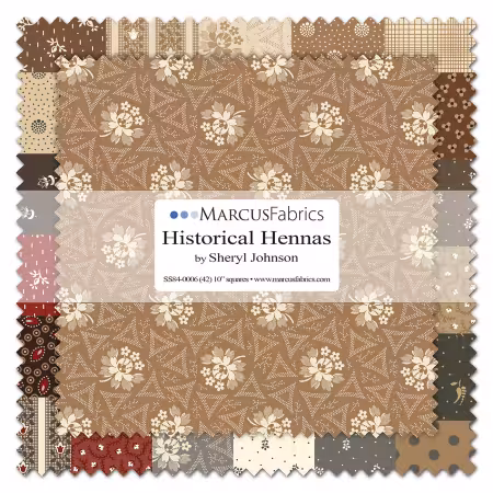 10in Squares Historical Hennas, 42pcs, 6 bundles/pack