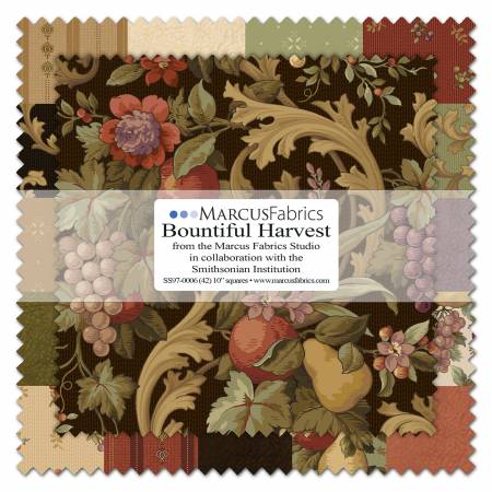 10in Squares Bountiful Harvest, 42pcs, 6 bundles/pack