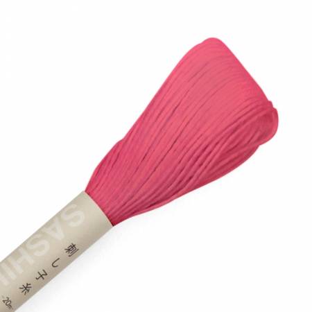 Olympus Sashiko Thread Small Skein 22yds Bright Pink