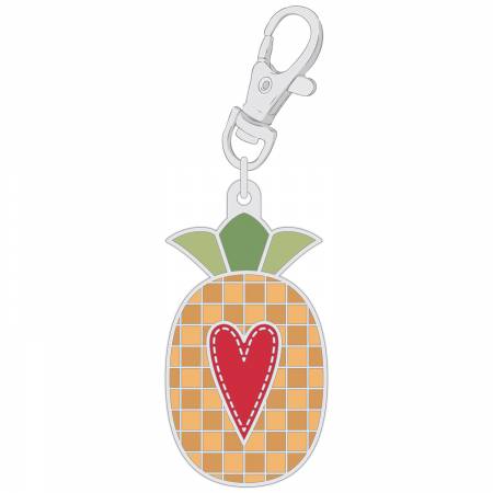 Lori Holt Home Town Enamel Charm Happy Pineapple