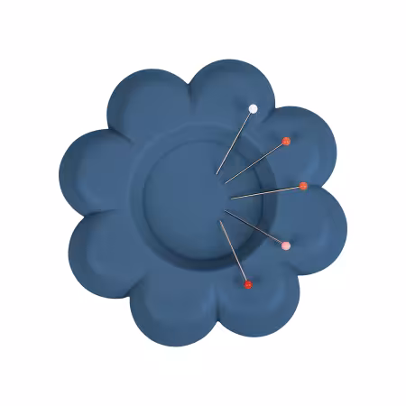 Lori Holt Flower Power Magnetic Pin Holder Denim