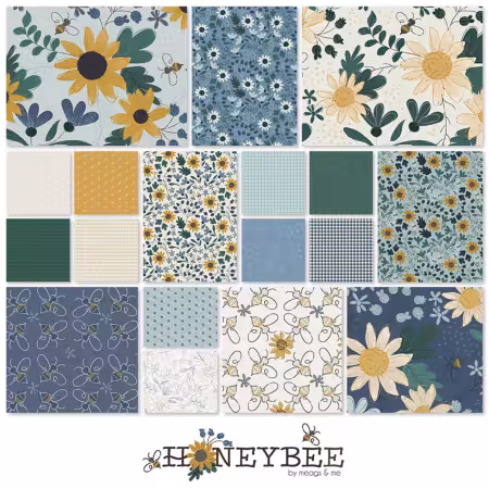2-1/2in Strips Honeybee, 40pcs, 4 bundles/pack