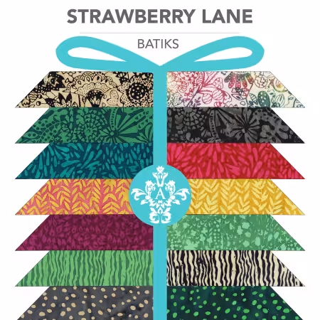 Fat Quarter Bundle Strawberry Lane Batik, 33pcs/bundle