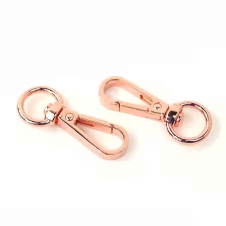 Two Swivel Hooks 1/2 Rose Gold