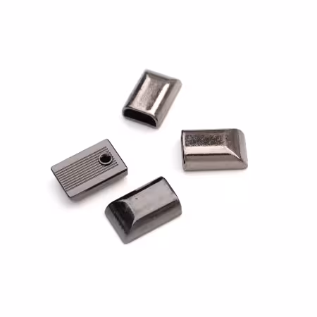 Four Zipper Cord Ends Gunmetal