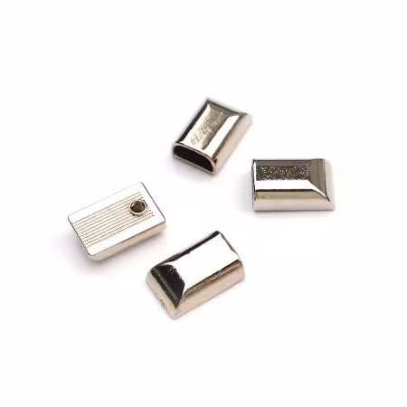 Four Zipper Cord Ends Nickel