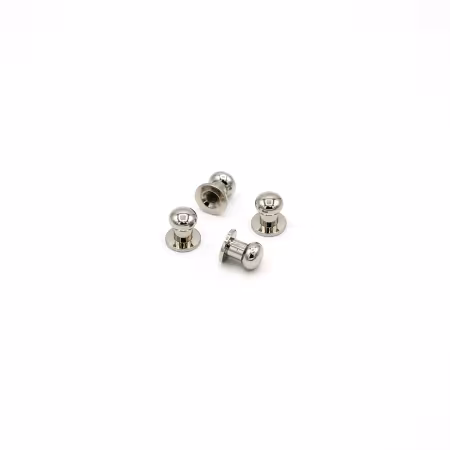 Short Stud Buttons: 4 Pack Nickel