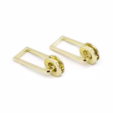 Two Grommet Strap Connectors 3/4 Gold