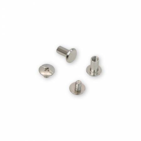 12 Large Chicago Screws 10mm Nickel