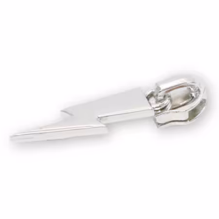 Four 5 Lightning Bolt Zipper Pulls Nickel