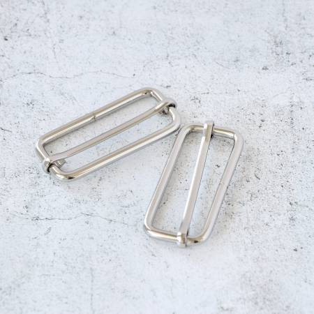 Two 2in Slider Buckles Nickel