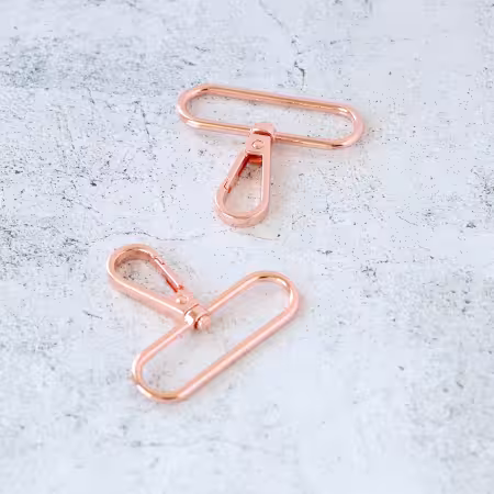 Two 2in Swivel Hooks Rose Gold