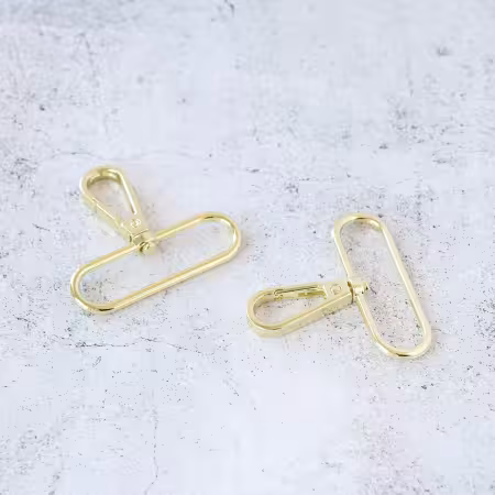 Two 2in Swivel Hooks Gold