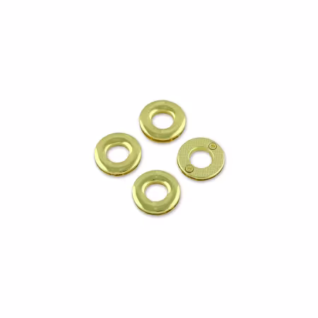 Four 1/2in Screw Together Grommets Gold